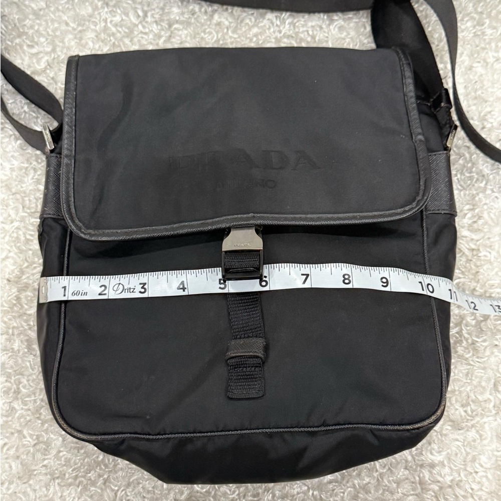 Prada Enameled Metal Triangle Messenger Bag - Picture 9 of 16